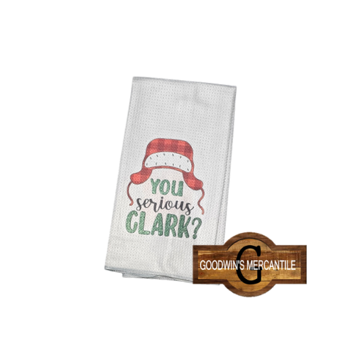 YOU SERIOUS CLARK PRINTED TEA TOWEL