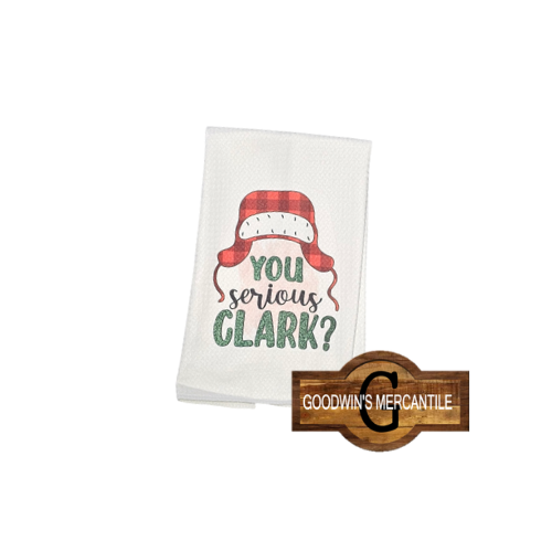 YOU SERIOUS CLARK PRINTED TEA TOWEL