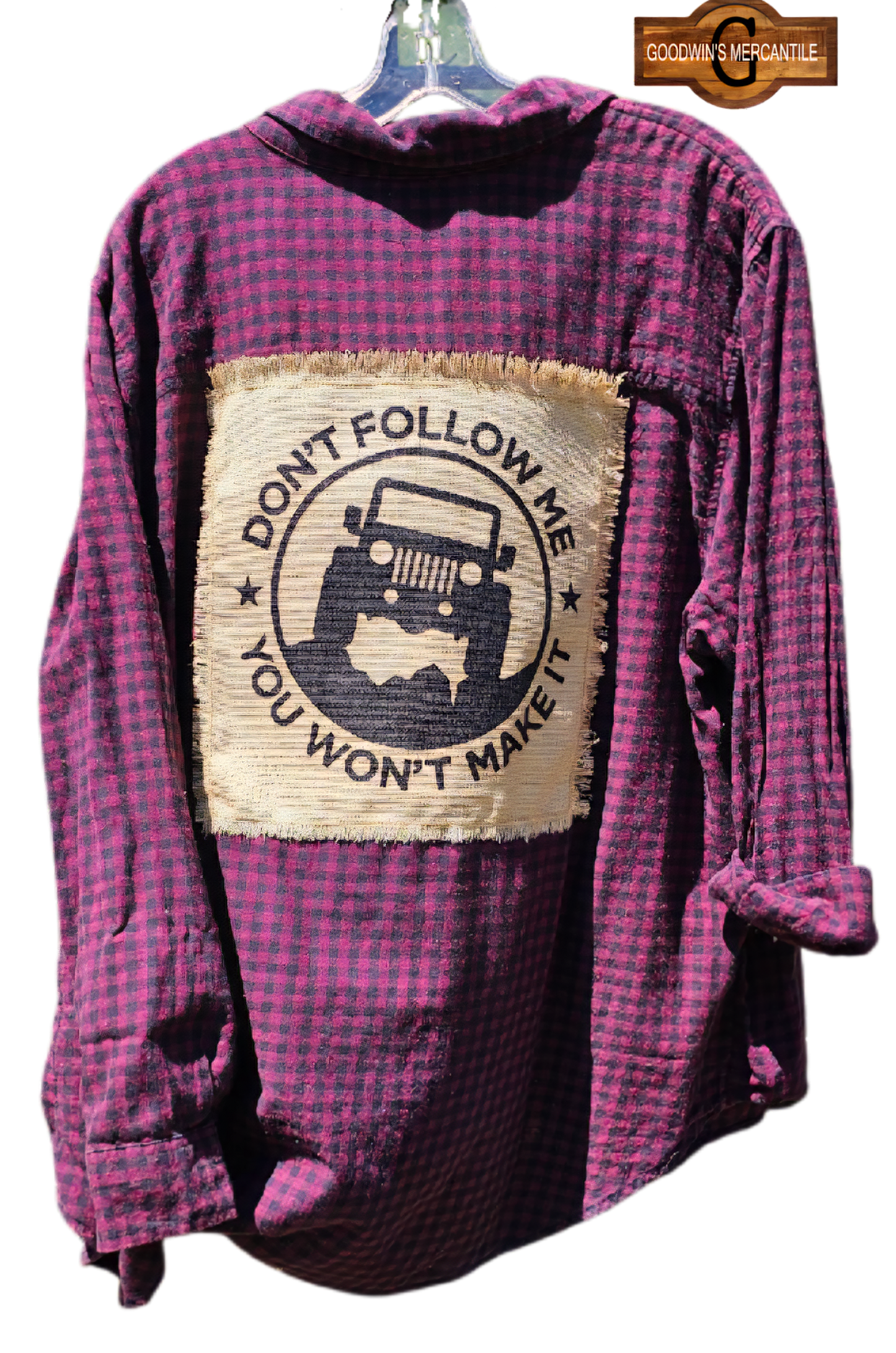 DON'T FOLLOW ME, YOU MIGHT NOT MAKE IT JEEP SHACKET-SIZE 2XLARGE
