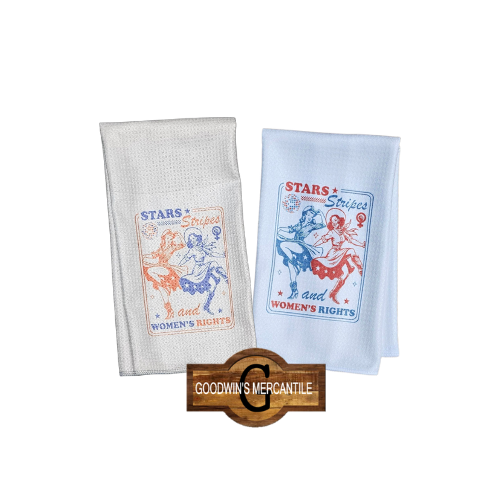 STARS STRIPES WOMENS RIGHTS PRINTED TEA TOWEL