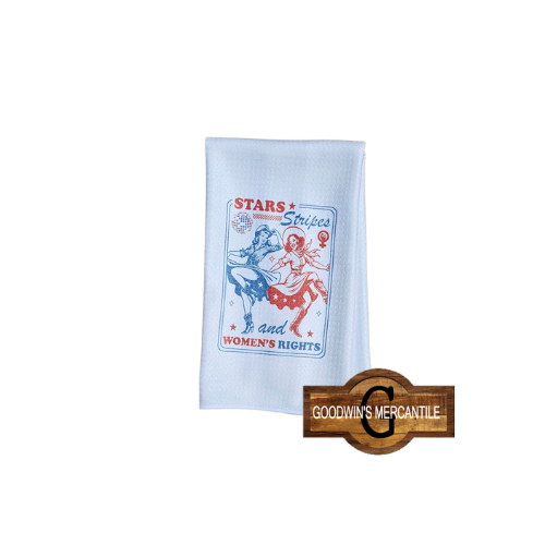 STARS STRIPES WOMENS RIGHTS PRINTED TEA TOWEL