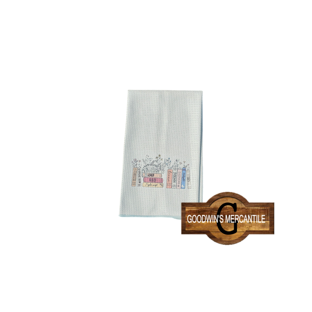 TSWIFT ALBUM BOOKS TEA TOWEL