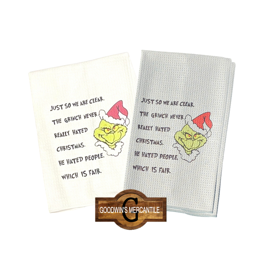 HATED PEOPLE NOT CHRISTMAS PRINTED TEA TOWEL