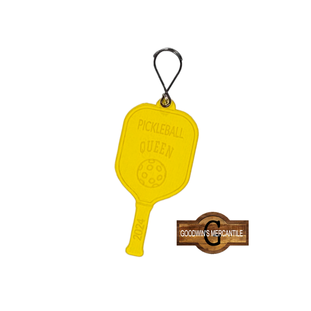 ACRYLIC PICKLEBALL TAG, CHARM, KEYCHAIN, OR ORNAMENT