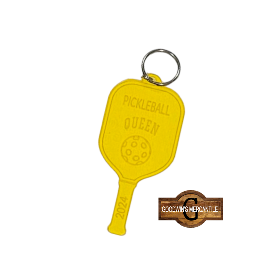 ACRYLIC PICKLEBALL TAG, CHARM, KEYCHAIN, OR ORNAMENT