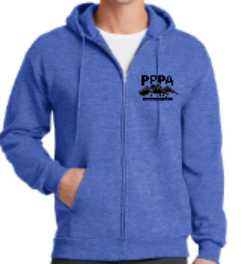 PPPA LOGO 1/4 ZIP PULL OVER, FULL ZIP SWEATSHIRT