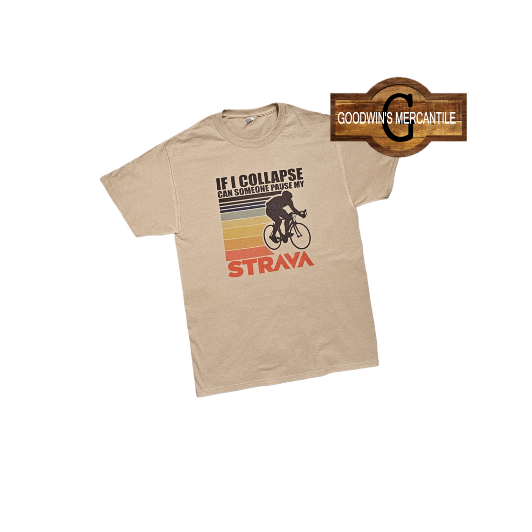 PAUSE MY STRAVA UNISEX T-SHIRT