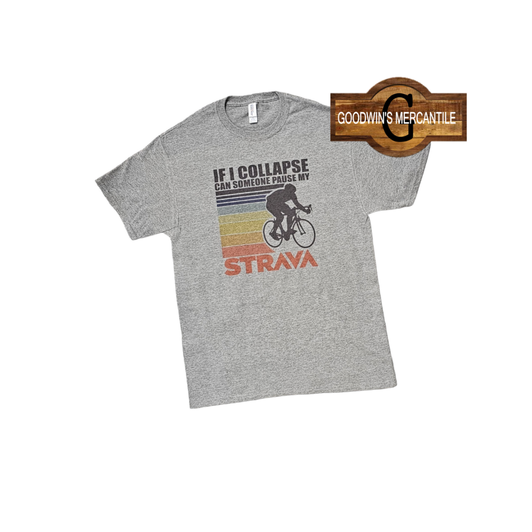 PAUSE MY STRAVA UNISEX T-SHIRT