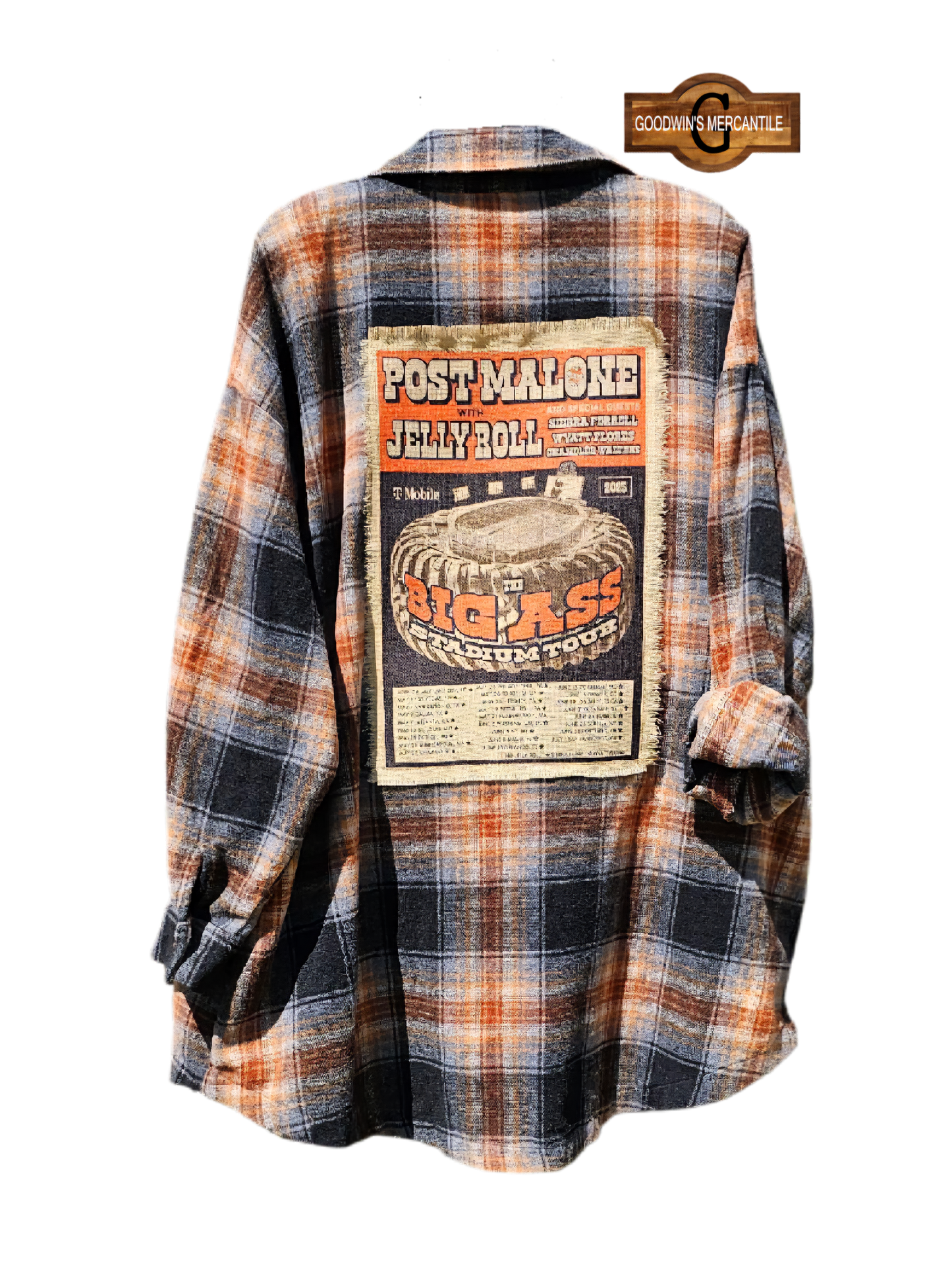 JELLY ROLL POST MALONE DENVER SHACKET-SIZE 2XLARGE