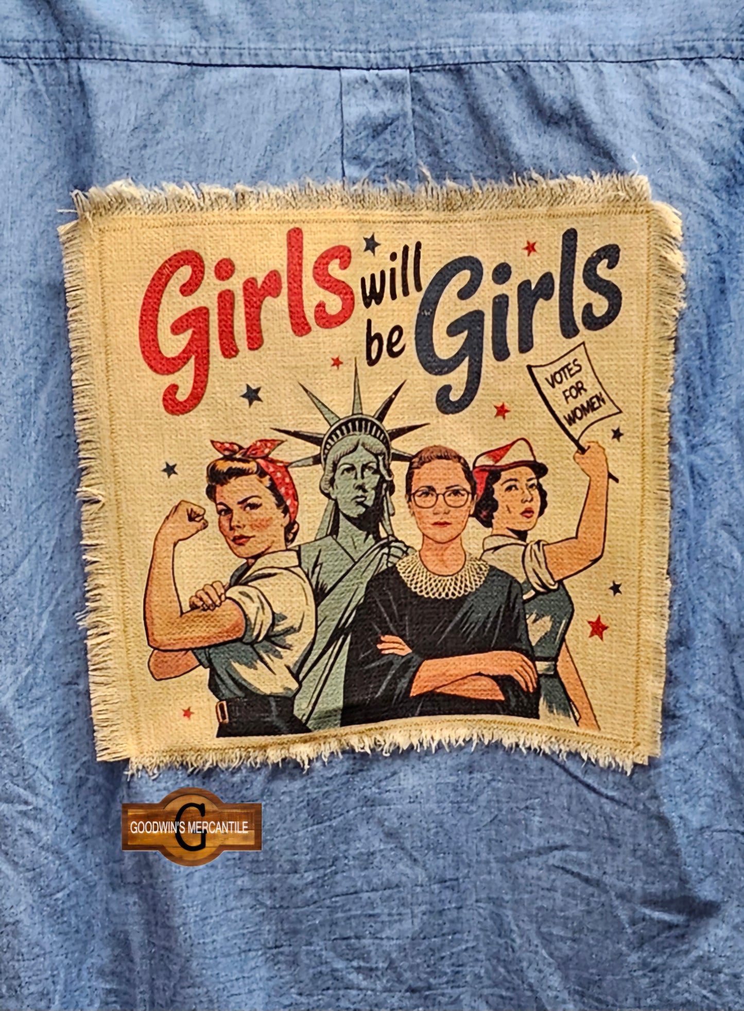GIRLS WILL BE GIRLS LIGHTWEIGHT SHACKET-SIZE XLARGE-BOX CUT