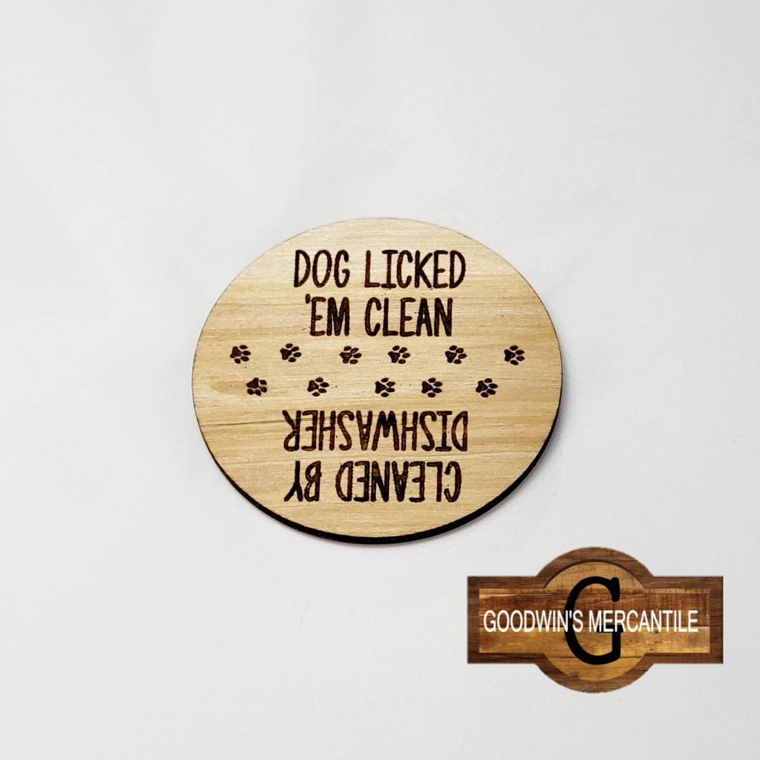 Dog Licked Clean Dishwasher Magnet