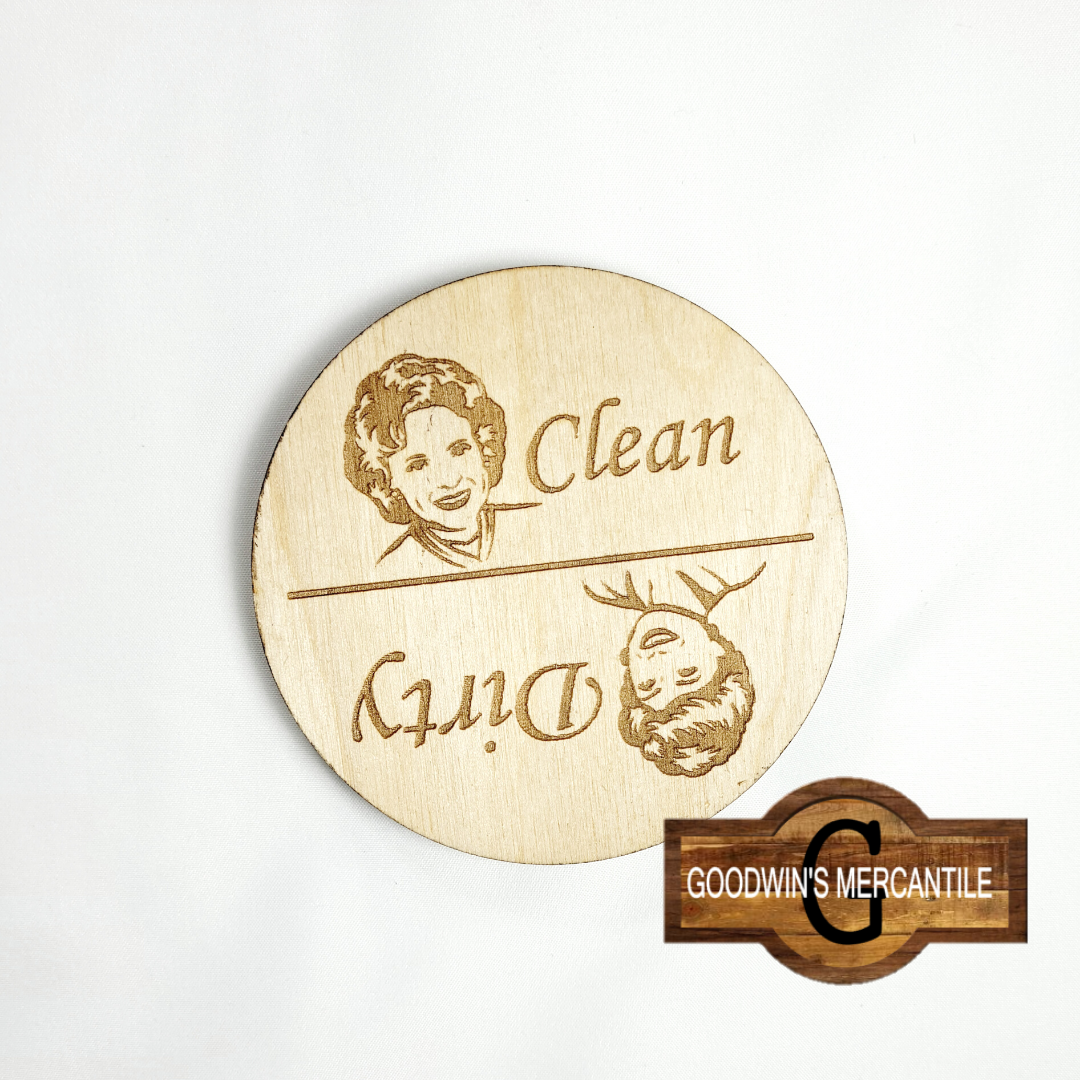 Blanche and Rose Dirty/Clean Dishwasher Magnet