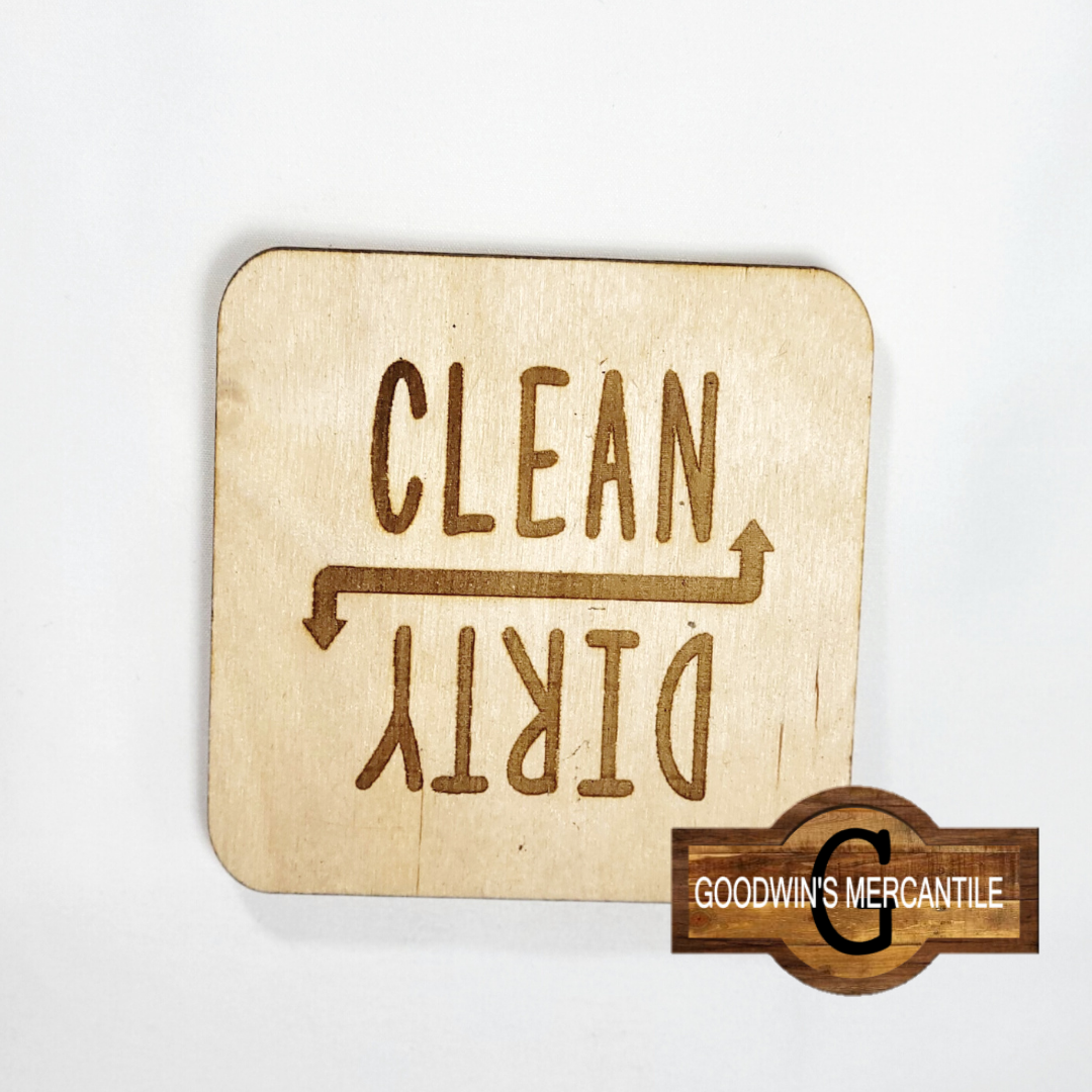CLEAN OR DIRTY DISHWASHER MAGNET