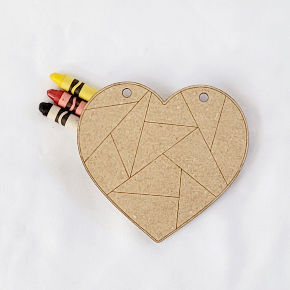 COLOR YOUR HEART OUT VALENTINE MOSAIC HEART
