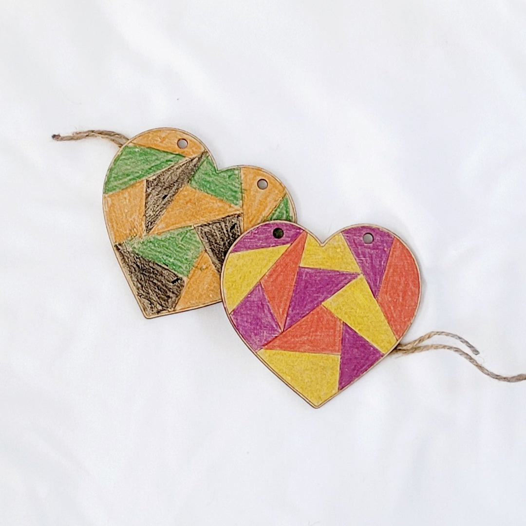 COLOR YOUR HEART OUT VALENTINE MOSAIC HEART
