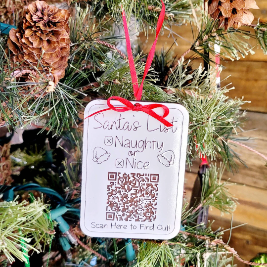 Naughty or Nice Engraved 2024 Interactive Ornament