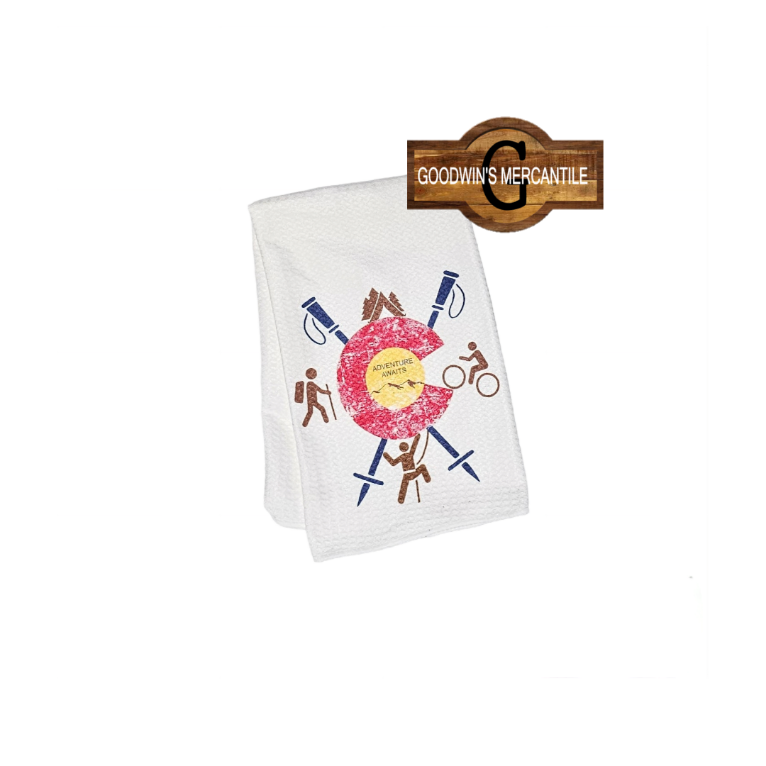 OUTDOOR ACTIVITY ARROW PRINTED TEA TOWEL