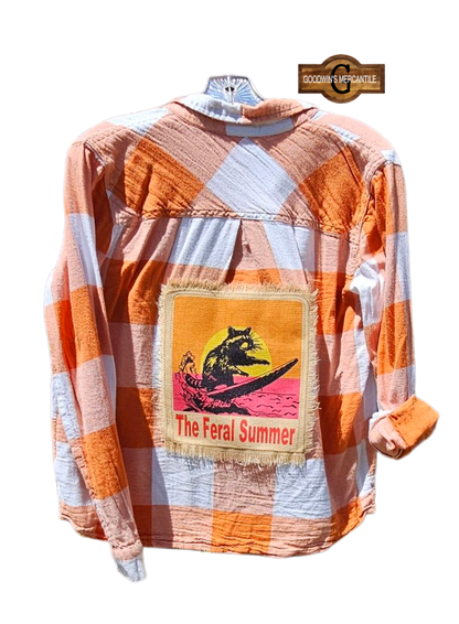 ENDLESS FERAL SUMMER RACCOON SHACKET SIZE MEDIUM