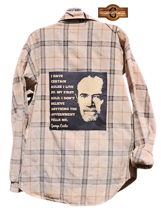 GEORGE CARLIN NEVER BELIEVE THE GOVERNMENT SHACKET SIZE MEDIUM