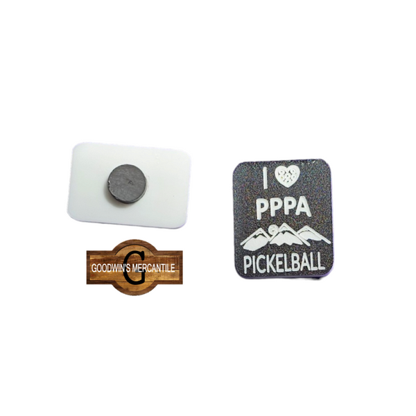 PPPA PICKLEBALL KEYCHAIN, MAGNET, OR HAT PIN
