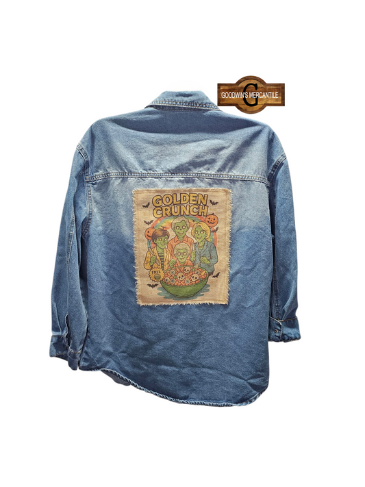 GOLDEN GIRLS CRUNCH ZOMBIE CEREAL SHACKET SIZE MEDIUM