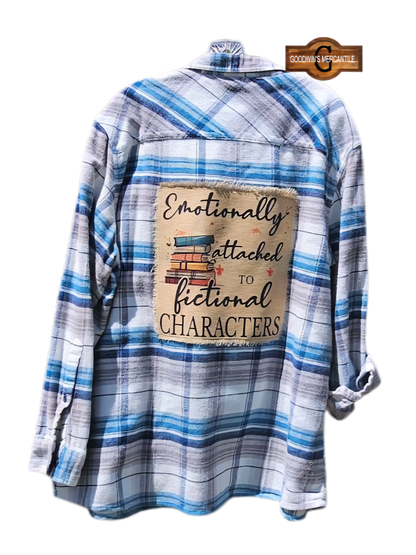 EMOTIONALLY ATTACHED TO FICTIONAL CHARACTERS SHACKET-SIZE XLARGE