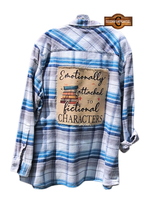 EMOTIONALLY ATTACHED TO FICTIONAL CHARACTERS SHACKET-SIZE XLARGE