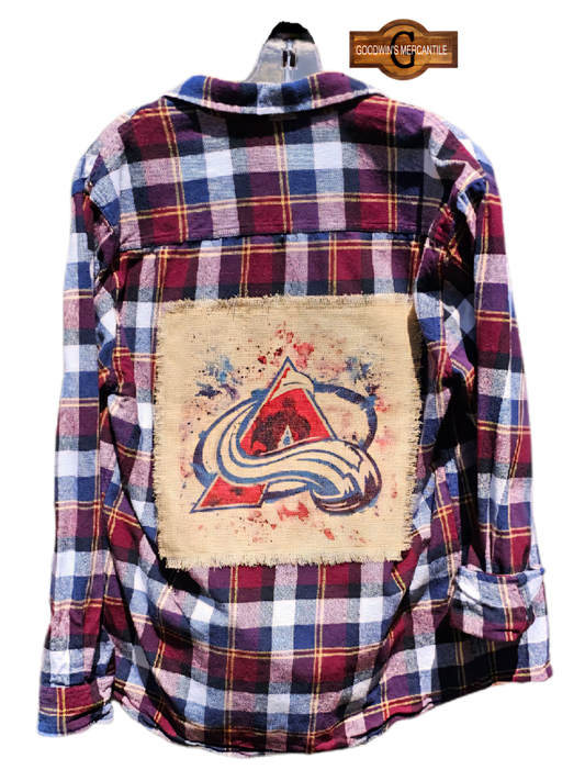 COLORADO AVALANCHE HOCKEY SHACKET SIZE MEDIUM