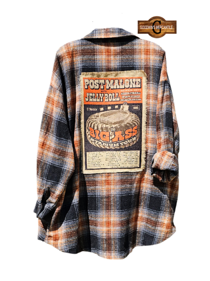 JELLY ROLL POST MALONE DENVER SHACKET-SIZE 2XLARGE
