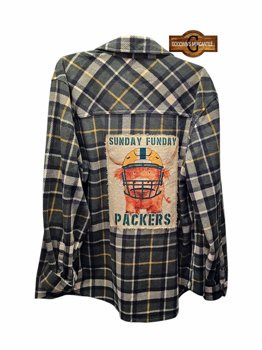 HIGHLAND COW PACKER SHACKET SIZE LARGE