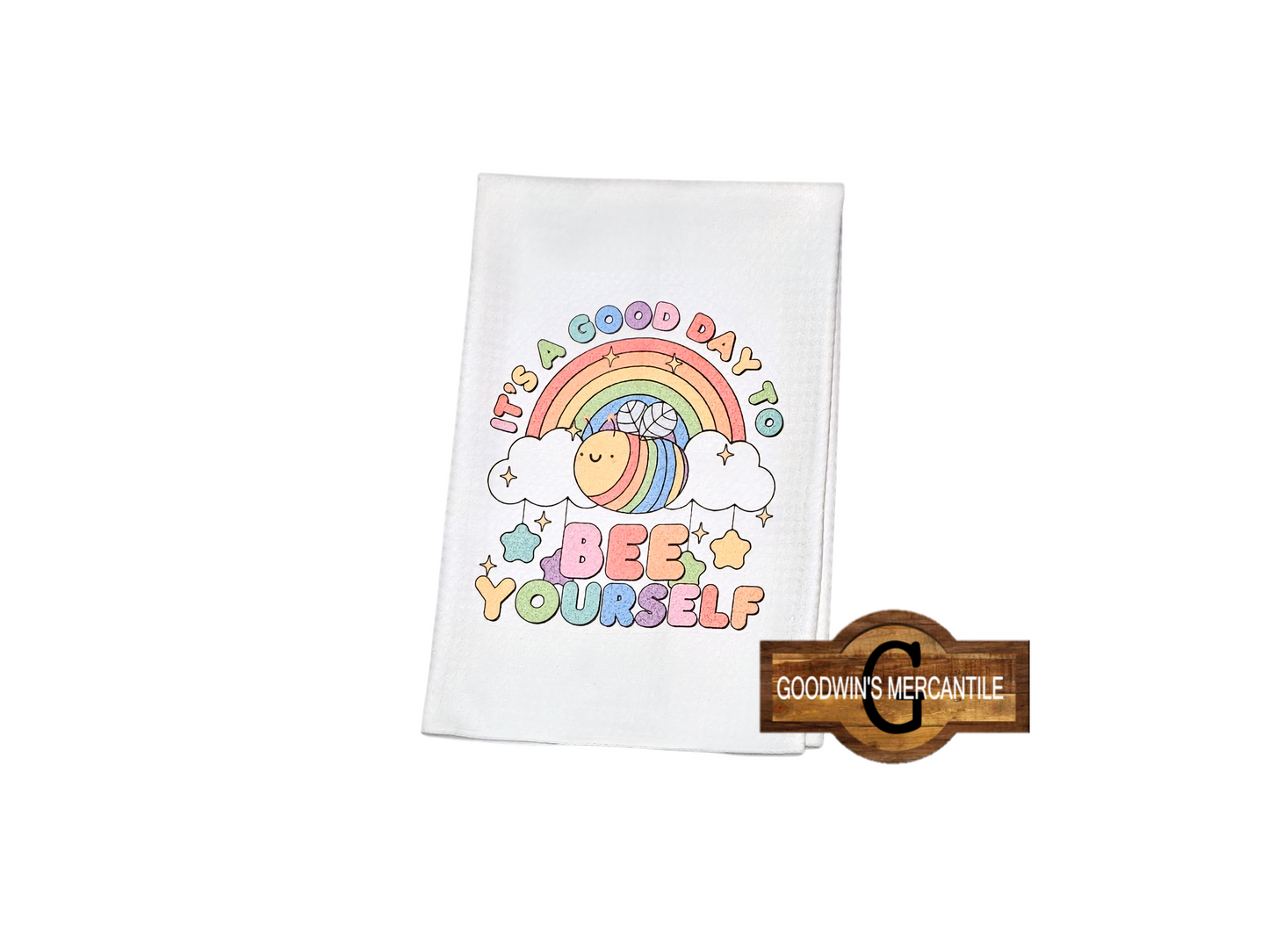 BEE YOURSELF PRINTED TEA TOWEL