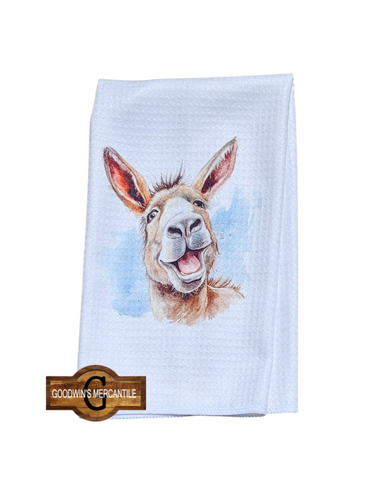 DONKEY PRINTED TEA TOWEL