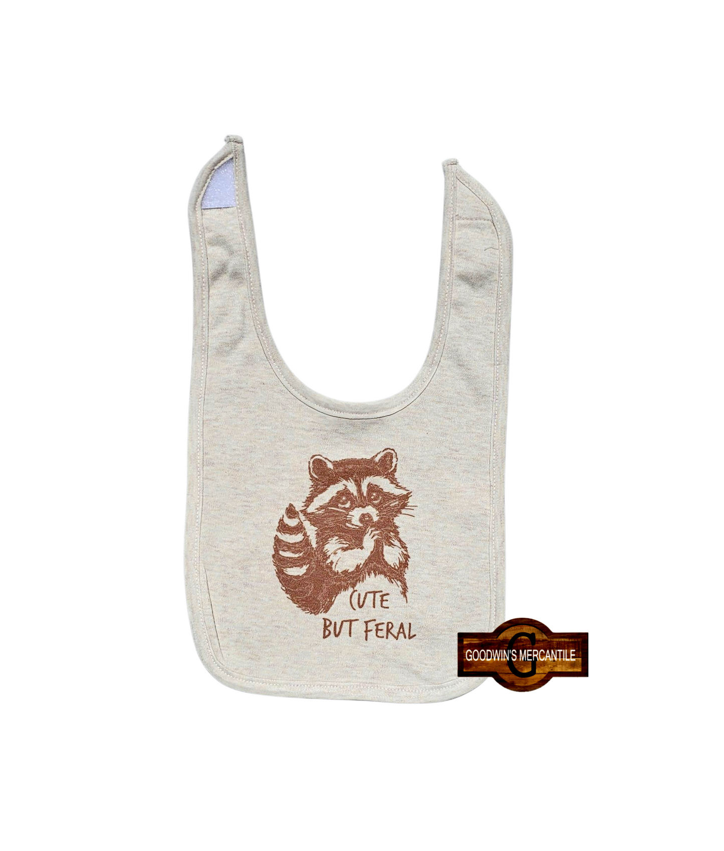 CUTE BUT FERAL RACCOON BIB