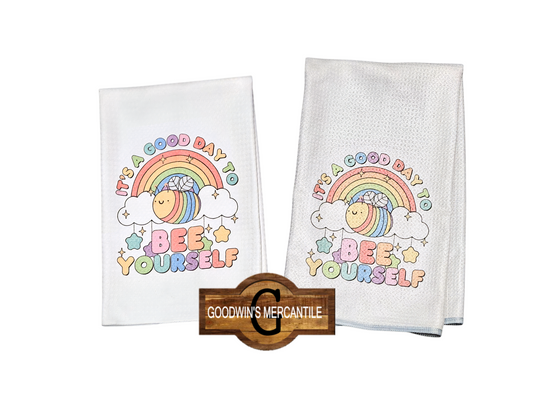 BEE YOURSELF PRINTED TEA TOWEL