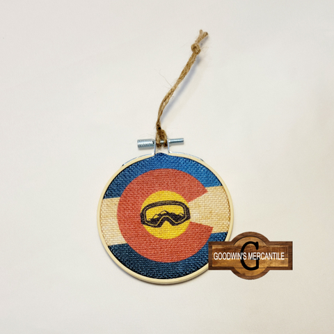 Colorado Goggle Flag Ornament