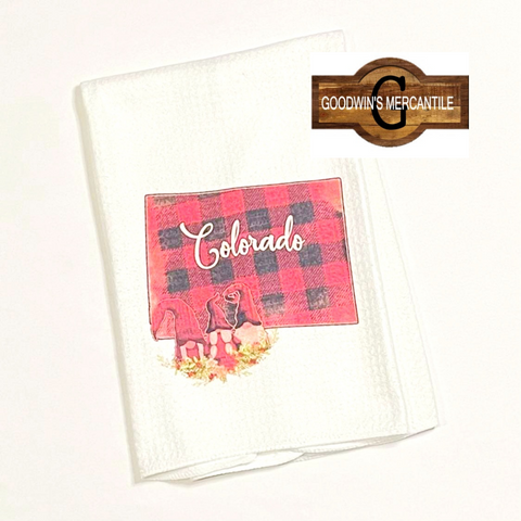 COLORADO CHRISTMAS GNOME TEA TOWEL