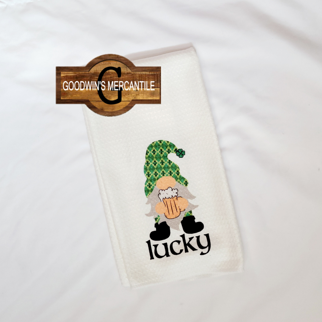 LUCKY GNOME TEA TOWEL