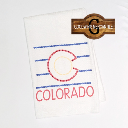 COLORADO FLAG BIKE CHAIN TEA TOWEL